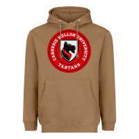 Toasted Coconut carnegie mellon tartans Heavyweight Hoodie - SnappyArt