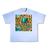 Grape Ice american football coffee cups with butterfly and leopard seamless patt Urban Heavy Tee - BundleAndBundleShop