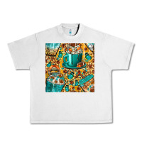 Lunar Rock american football coffee cups with butterfly and leopard seamless patt Urban Heavy Tee - BundleAndBundleShop