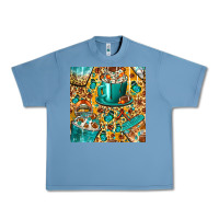 Pebble Blue american football coffee cups with butterfly and leopard seamless patt Urban Heavy Tee - BundleAndBundleShop