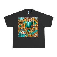 Pigment Black american football coffee cups with butterfly and leopard seamless patt Urban Heavy Tee - BundleAndBundleShop