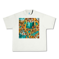 Pistachio american football coffee cups with butterfly and leopard seamless patt Urban Heavy Tee - BundleAndBundleShop