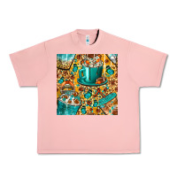 Salmon american football coffee cups with butterfly and leopard seamless patt Urban Heavy Tee - BundleAndBundleShop
