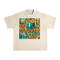 Sandshell american football coffee cups with butterfly and leopard seamless patt Urban Heavy Tee - BundleAndBundleShop