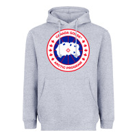 Heather Grey canada goose Heavyweight Hoodie - SnappyArt
