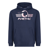 Navy pontiac distressed Heavyweight Hoodie - SnappyArt
