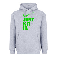 Heather Grey Just Hit It Cannabis Weed Vintage Retro Design for Weed Lover Heavyweight Hoodie - SnappyArt
