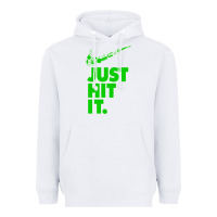 White Just Hit It Cannabis Weed Vintage Retro Design for Weed Lover Heavyweight Hoodie - SnappyArt