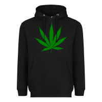 Black Weed Heavyweight Hoodie - SnappyArt