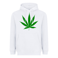 White Weed Heavyweight Hoodie - SnappyArt