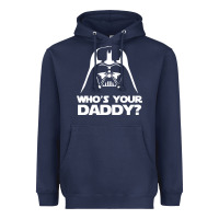 Navy darth vader who's your daddy Heavyweight Hoodie - SnappyArt
