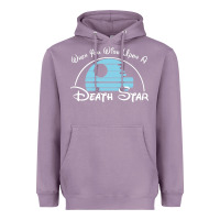 Lavender when you wish upon a death star Heavyweight Hoodie - SnappyArt