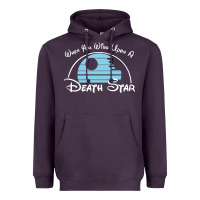 Plum when you wish upon a death star Heavyweight Hoodie - SnappyArt