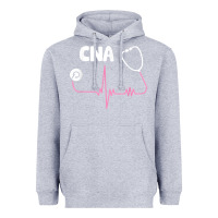 Heather Grey cna nurse t shirt Heavyweight Hoodie - SnappyArt