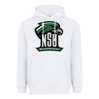 White northeastern state riverhawks Heavyweight Hoodie - SnappyArt