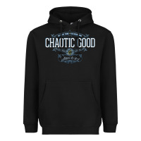 Black Chaotic Good Essential  Copy Heavyweight Hoodie - SnappyArt