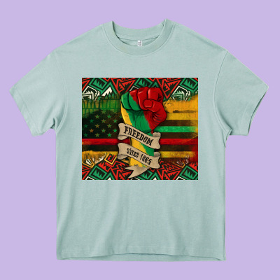 Juneteenth Freedom Since 1865 Heavy Core Tee Designed By Cowgirlartshop