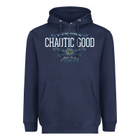 Navy Chaotic Good Essential  Copy Heavyweight Hoodie - SnappyArt
