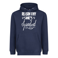 Navy the reason she is spoiled couples matching set valentines t shirt Heavyweight Hoodie - SnappyArt