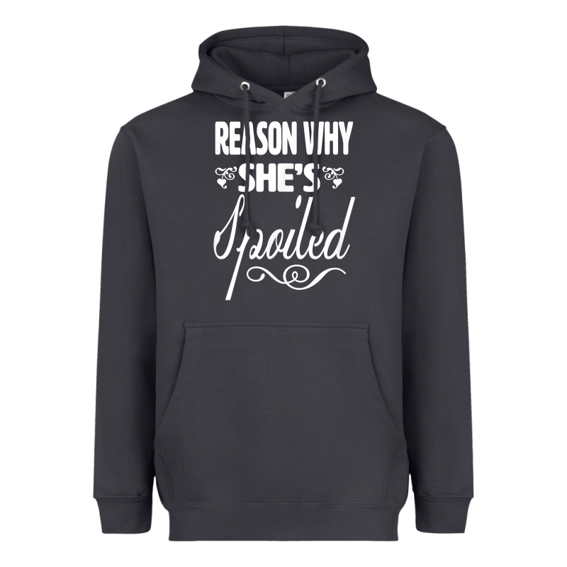 The Reason She Is Spoiled Couples Matching Set Valentines T Shirt Heavyweight Hoodie by SnappyArt | Teevron