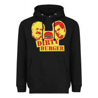 Black Dirty Burger Heavyweight Hoodie - SnappyArt