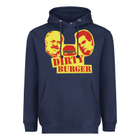 Navy Dirty Burger Heavyweight Hoodie - SnappyArt