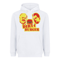 White Dirty Burger Heavyweight Hoodie - SnappyArt