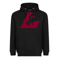 Black UW-La Crosse maroon Heavyweight Hoodie - SnappyArt
