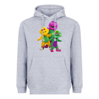 Heather Grey new 755 barney and friends cute Heavyweight Hoodie - SnappyArt