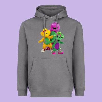 New 755 Barney And Friends Cute Heavyweight Hoodie Designed By Snappyart
