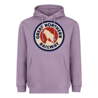 Lavender Great Northern Railroad Heavyweight Hoodie - SnappyArt