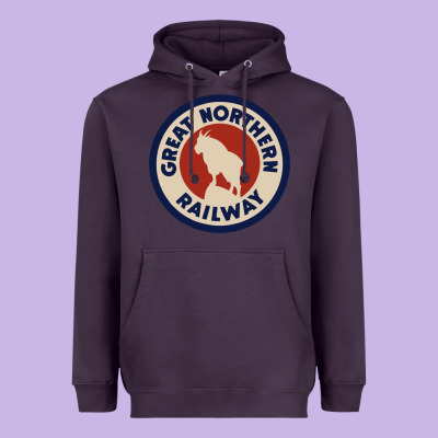Great Northern Railroad Heavyweight Hoodie Designed By Snappyart