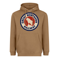 Toasted Coconut Great Northern Railroad Heavyweight Hoodie - SnappyArt