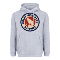 Heather Grey Great Northern Railroad Heavyweight Hoodie - SnappyArt