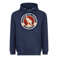 Navy Great Northern Railroad Heavyweight Hoodie - SnappyArt