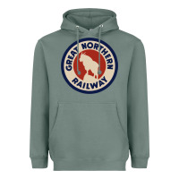 Sage Great Northern Railroad Heavyweight Hoodie - SnappyArt