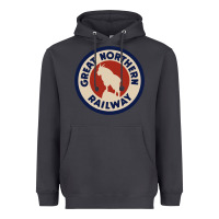 Smoke Great Northern Railroad Heavyweight Hoodie - SnappyArt