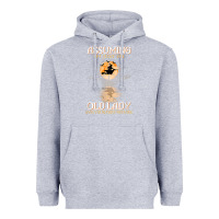 Heather Grey assuming i'm just an old lady was your first mistake witch Heavyweight Hoodie - SnappyArt
