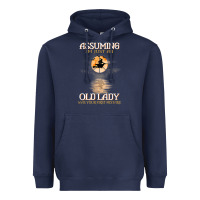 Navy assuming i'm just an old lady was your first mistake witch Heavyweight Hoodie - SnappyArt