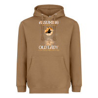 Toasted Coconut assuming i'm just an old lady was your first mistake witch Heavyweight Hoodie - SnappyArt