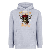 Heather Grey pirate the beatings will continue until morale improves Heavyweight Hoodie - SnappyArt