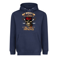 Navy pirate the beatings will continue until morale improves Heavyweight Hoodie - SnappyArt