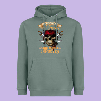 Pirate The Beatings Will Continue Until Morale Improves Heavyweight Hoodie Designed By Snappyart