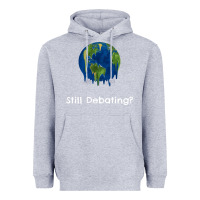 Heather Grey environmental climate change still debating summer Heavyweight Hoodie - SnappyArt