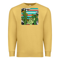 Antique Gold cactus cowhide coaster Premium Sweatshirt - JahusDesignShop