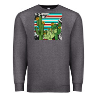 Charcoal Heather cactus cowhide coaster Premium Sweatshirt - JahusDesignShop
