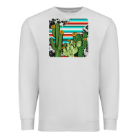 Dove Grey cactus cowhide coaster Premium Sweatshirt - JahusDesignShop