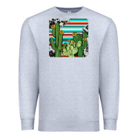Heather Grey cactus cowhide coaster Premium Sweatshirt - JahusDesignShop