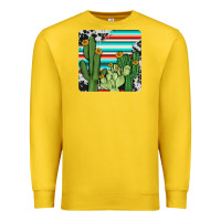Lemon cactus cowhide coaster Premium Sweatshirt - JahusDesignShop