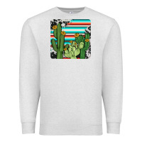 Oatmeal Heather cactus cowhide coaster Premium Sweatshirt - JahusDesignShop